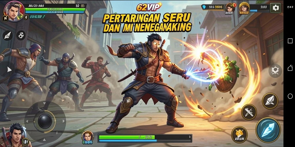 Gameplay intense dan seru dalam pertarungan 62VIP.