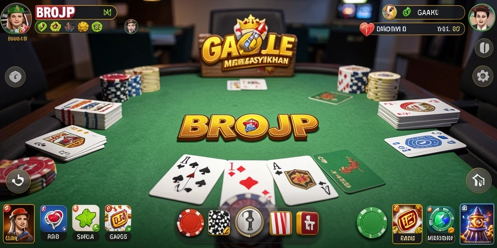 Tampilan seru gameplay Gaple di BROJP.