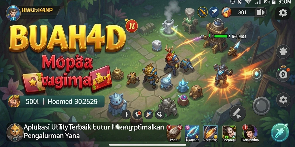 Tampilan utama BUAH4D yang menampilkan fitur Utility yang bermanfaat.