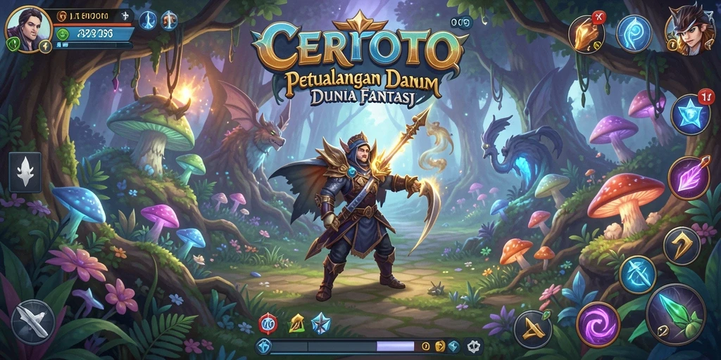 Tampilan gameplay keren dalam dunia RPG yang menarik.