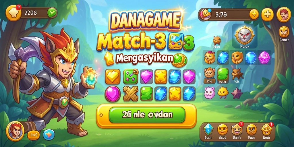 Tampilan gameplay seru dari DANAGAME dengan grafis cerah dan menarik.