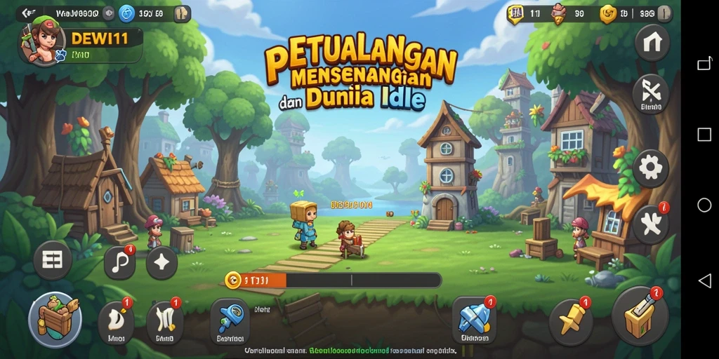 Tampilan gameplay <strong>DEWI11</strong> yang menarik dan penuh warna.