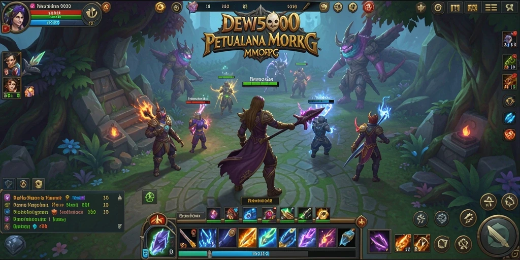 Screenshot DEWI5000 menunjukkan karakter dalam aksi pertarungan seru.