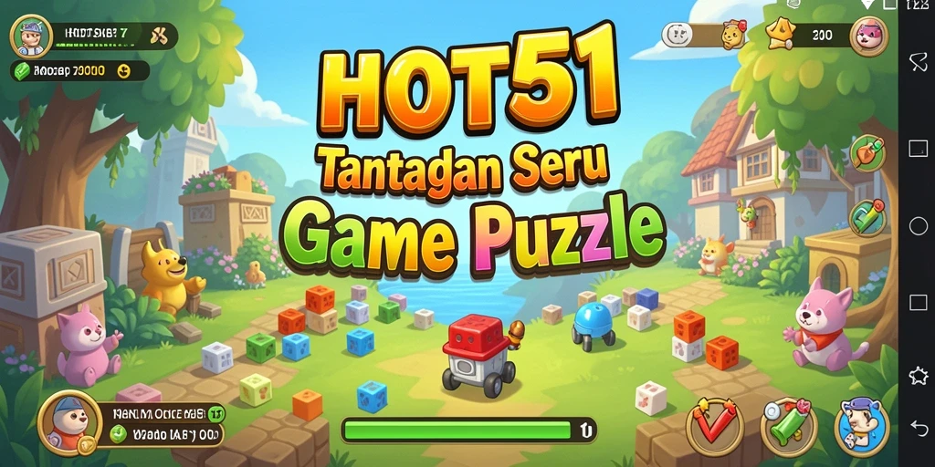 Tampilan gameplay HOT51 dengan tantangan Puzzle yang seru.