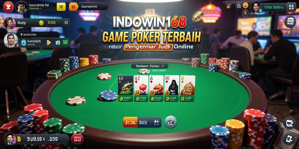 Screenshot gameplay INDOWIN168 dengan grafik menarik dan fitur poker yang seru.