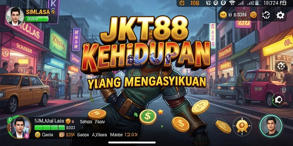 Tangkapan layar menunjukkan gameplay simulasi yang menarik di JKT88.