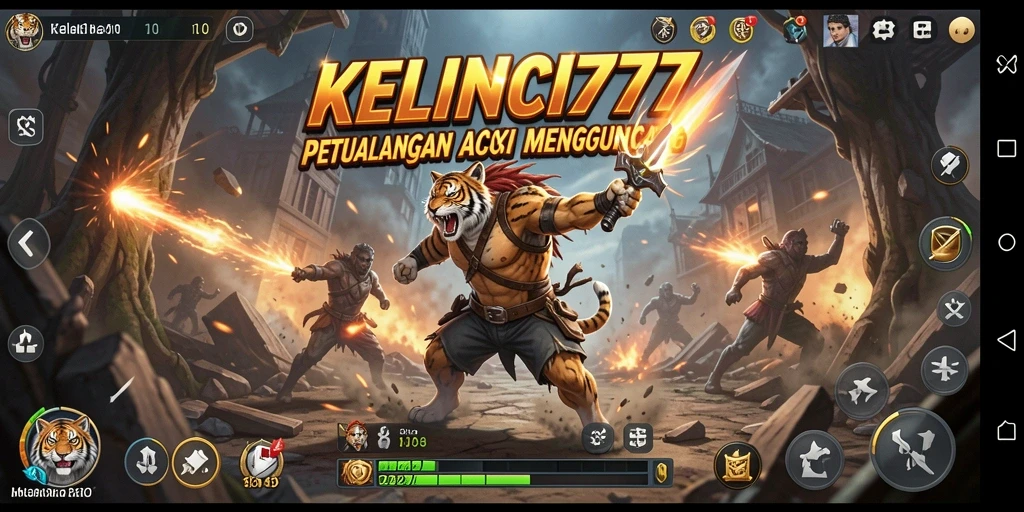 Screenshot menunjukkan aksi mendebarkan dalam permainan KELINCI777.