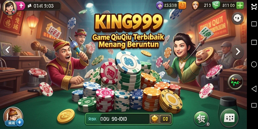 Tangkapan layar KING999 menampilkan gameplay QiuQiu yang seru.