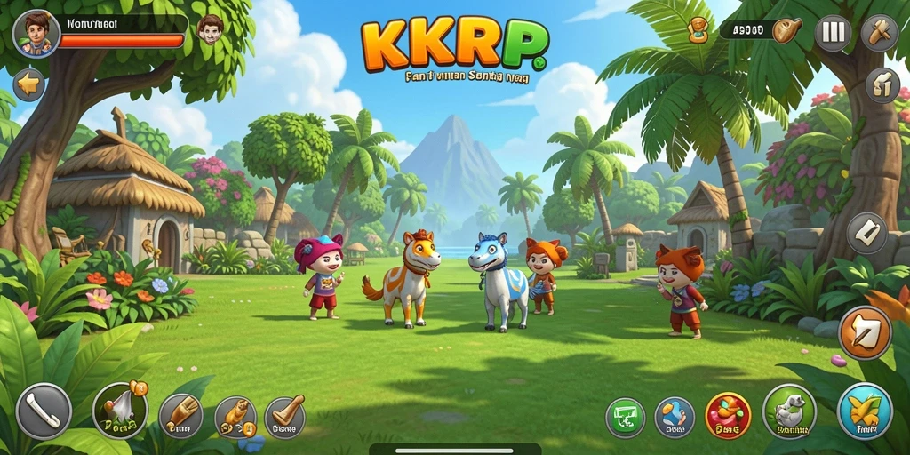 Tampilan gameplay KKRP yang menarik dan penuh warna.