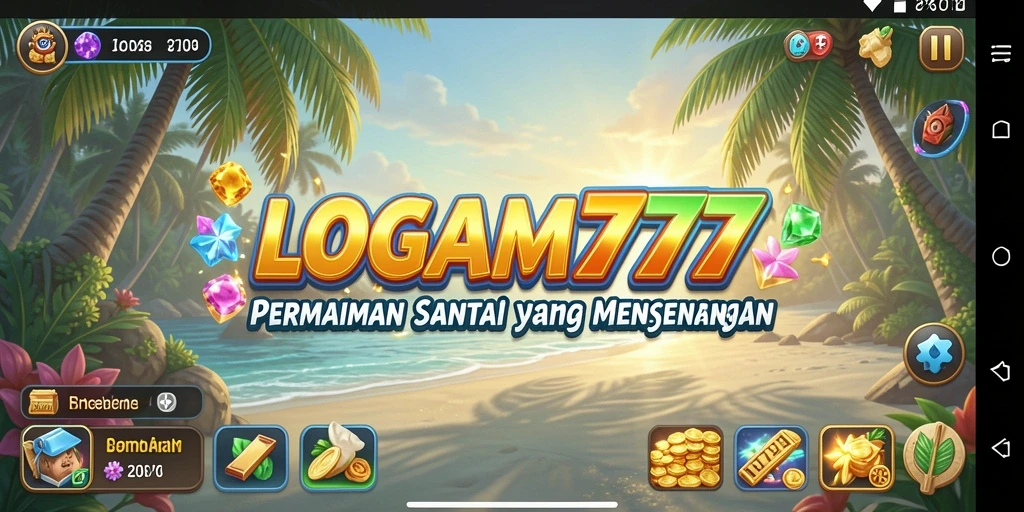 Gameplay LOGAM777 yang seru dengan grafis warna-warni.