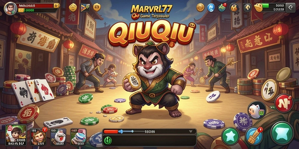 Tampilan atraktif gameplay QiuQiu di MARVRL77.