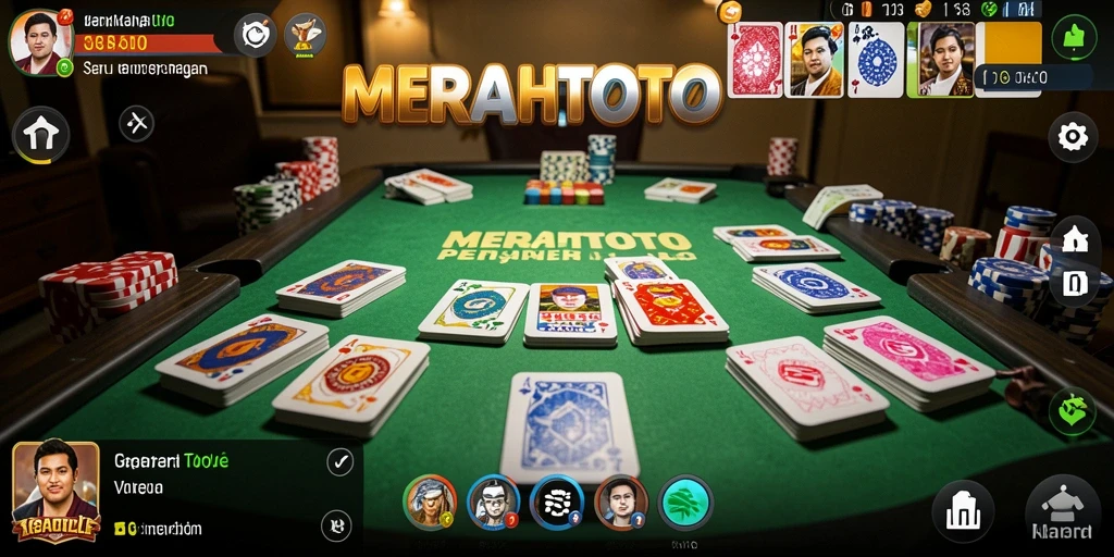 Tampilan seru dari gameplay Gaple di MERAHTOTO.