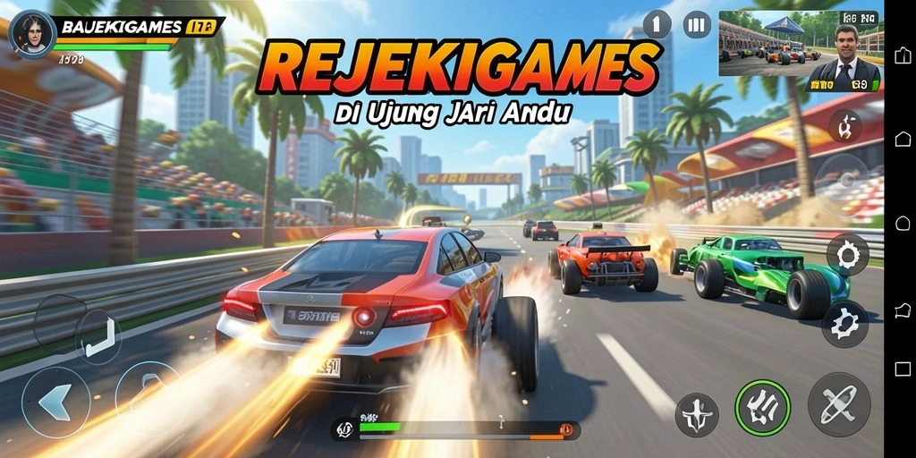 Gameplay balap seru di REJEKIGAMES dengan grafis menakjubkan.