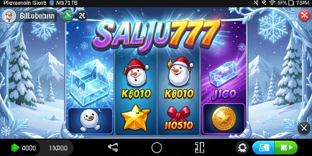 Screenshot SALJU777 menampilkan momen mendebarkan saat bermain Slot.