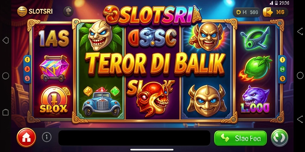 Tampilan mengerikan pada gameplay SLOTSRI dengan efek visual menakutkan.
