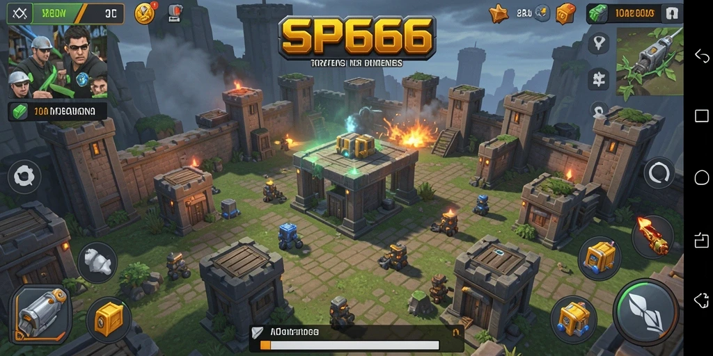 Gameplay seru SP666 dengan menara yang menakjubkan.