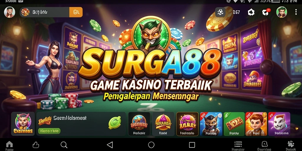 Tampilan gameplay menarik dari SURGA88 yang penuh warna.