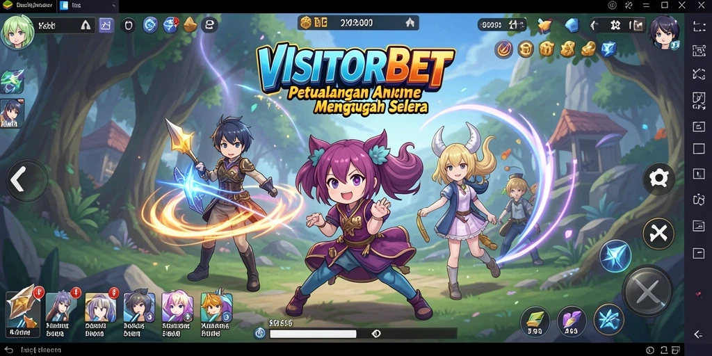 Tampilan gameplay yang mengasyikkan dalam petualangan Anime.